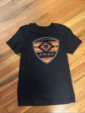 Ariat Black Tee with Southwestern Shield Graphic